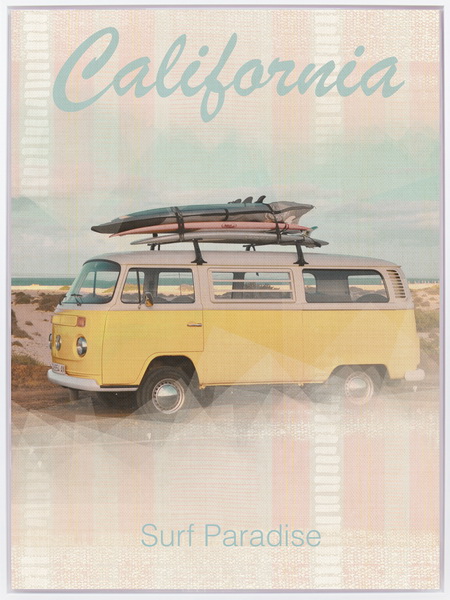 222159XCCD Постер California. Surf Paradise 45х60х2,5см