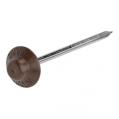 Гвозди Ондулин с литой шляпкой коричневые 3,1х70мм 100шт-уп