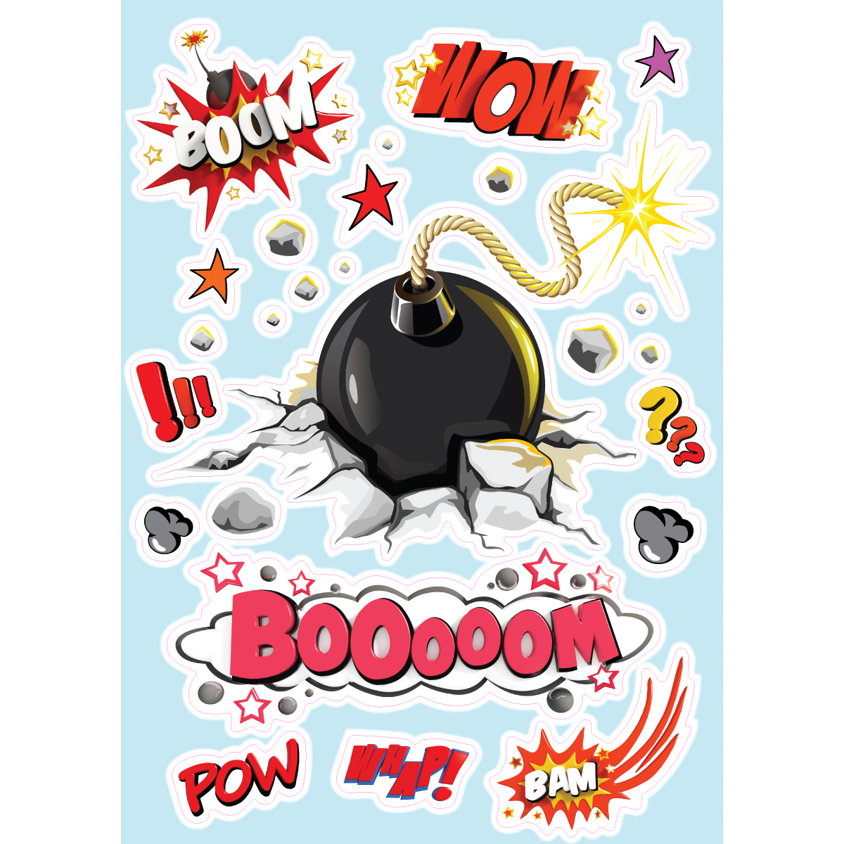 HK 4003 Набор наклеек Бомба! L 35х50