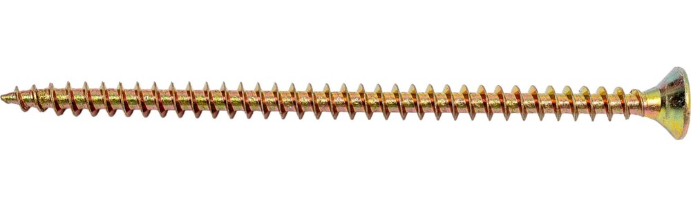 076261 Саморез ШУ 90х5,0 универ., желтый цинк (100 шт) - коробка с ок Э