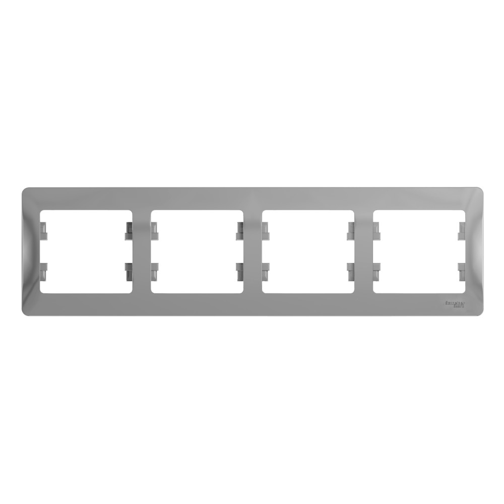 GSL000304 GLOSSA алюминий Рамка 4-местная гориз.