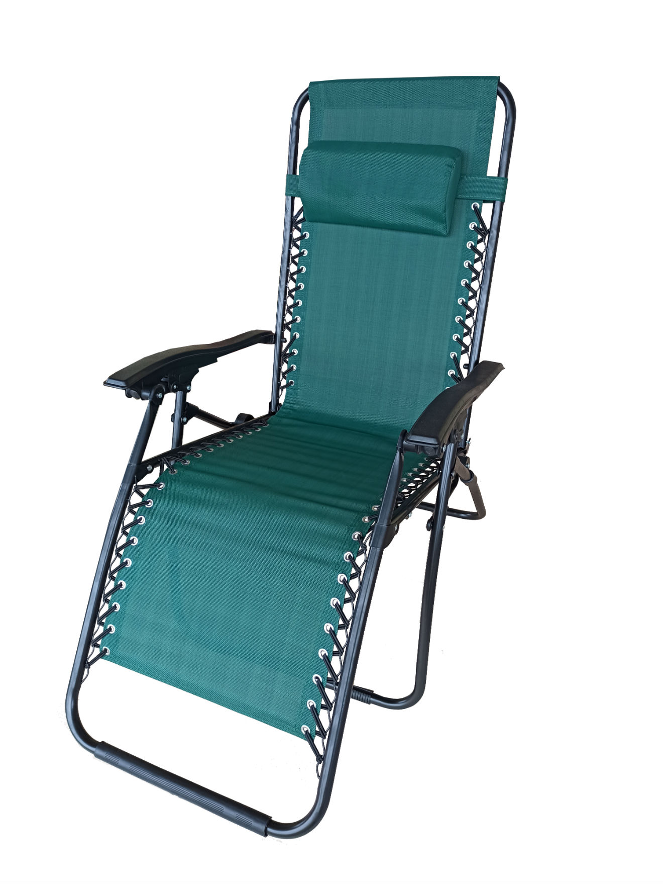 CK-175-МТ001 Кресло -шезлонг Фиеста, зеленый,черный,650х1770х970, м.н.150 кг