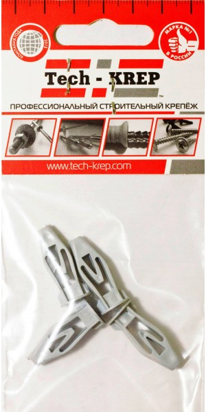 111486 Дюбель Бабочка полипропилен  8х28мм (4 шт) - пакет СФ