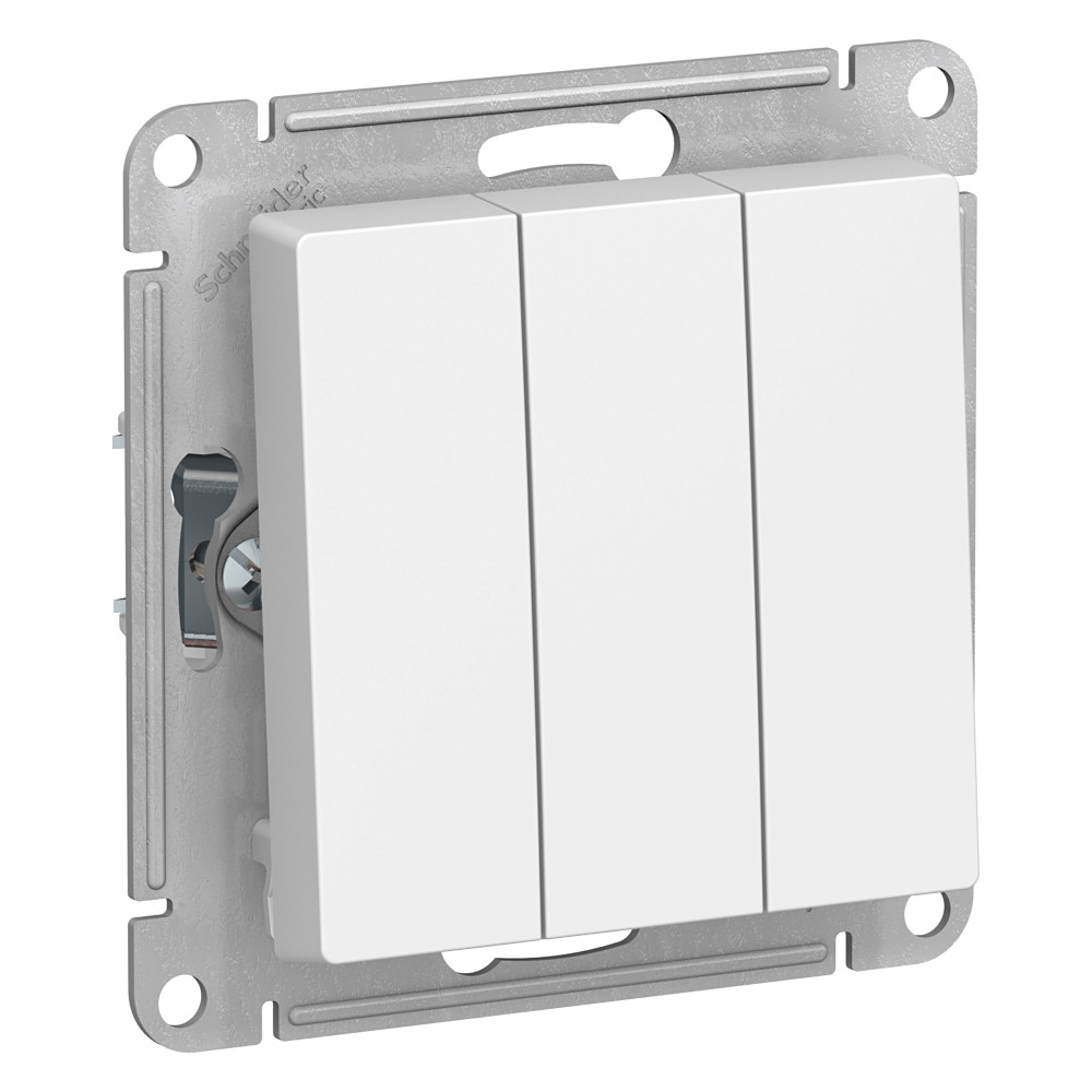 ATN000131 AtlasDesign белый Выключатель СП 3кл. сх.1+1+1 10АХ механизм SchE