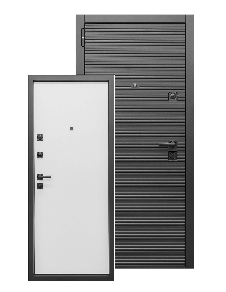 Дверь метал. Кадос Горизонт 3МК 100 Черный кварц Аляска