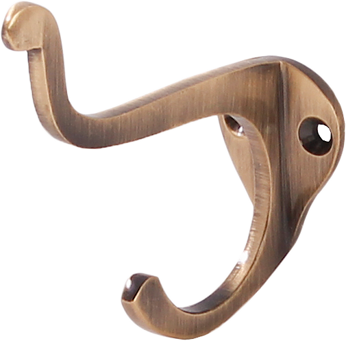 LKBR108АВ Крючок пальто,шапка V, латунь