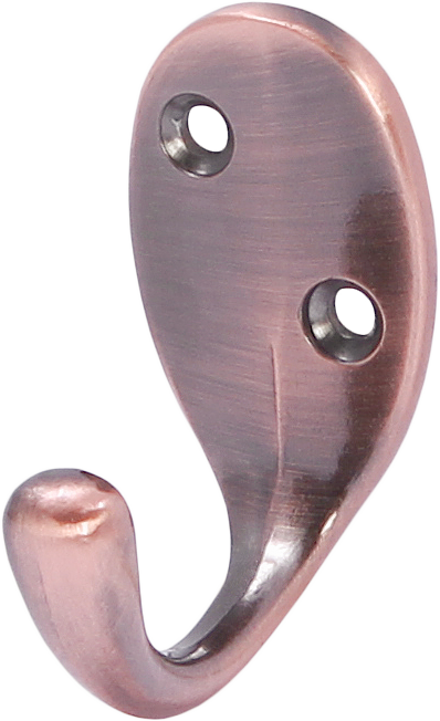 LK0102CU Крючок одинарный, средний, медный