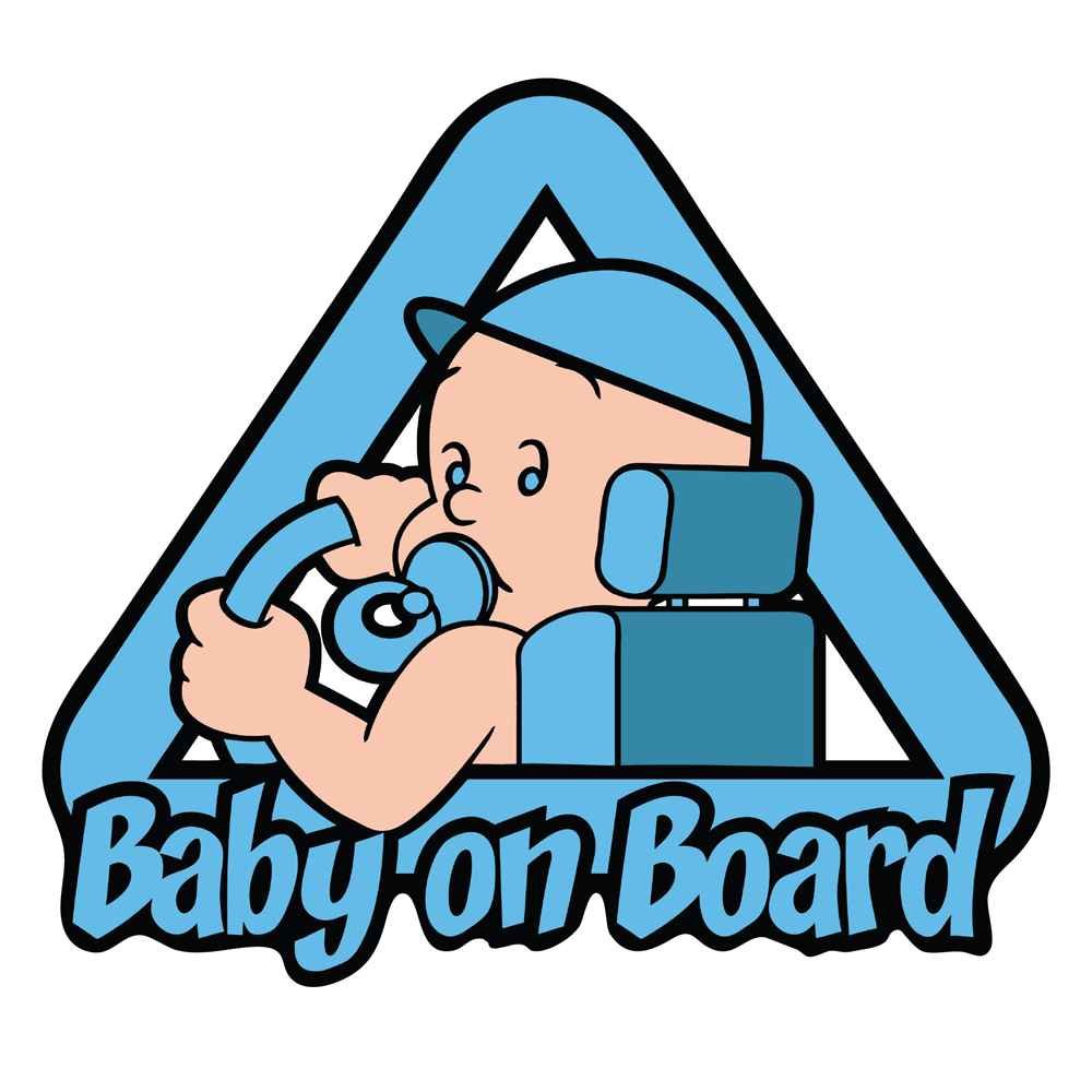 ML 0003 Набор наклеек Малыш в машине XS 17х23