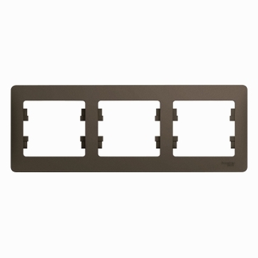 GSL000803 GLOSSA ШОКОЛАД Рамка 3-местная гориз.