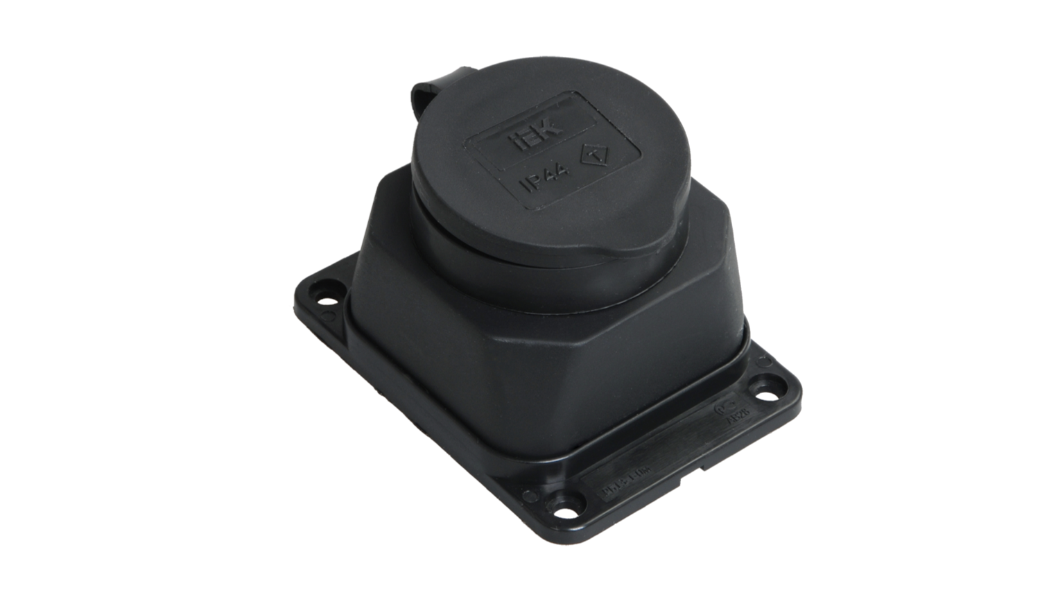 PKR11-016-2-K02 Розетка ИЭК 2P+E 1x16 220-240V настенная с крышкой каучук 1120