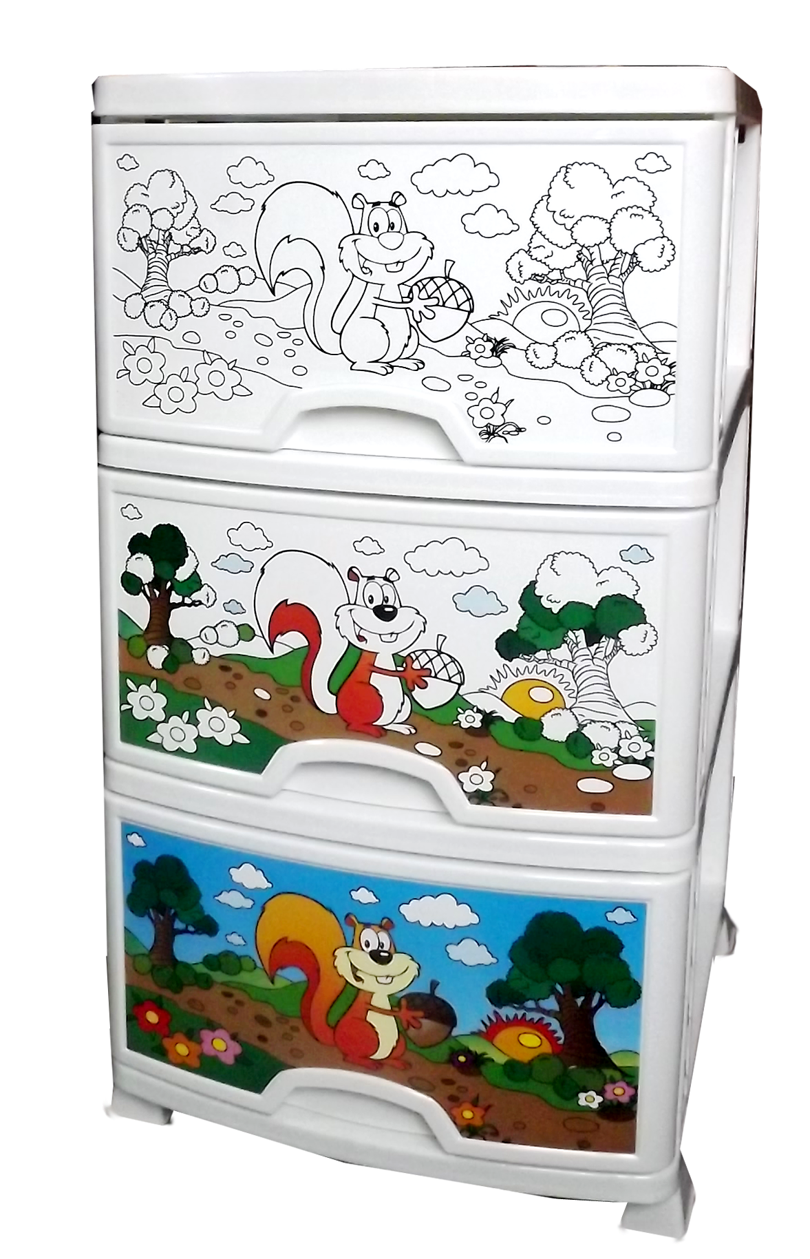 Т93 Комод 3-х секционный Раскраска