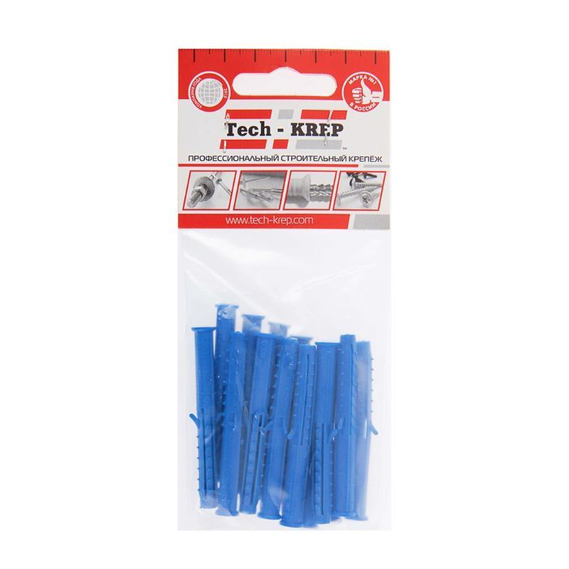 111129 Дюбель распорный Чапай  6х60 шипы+усы полипропилен (14 шт) - пакет СФ