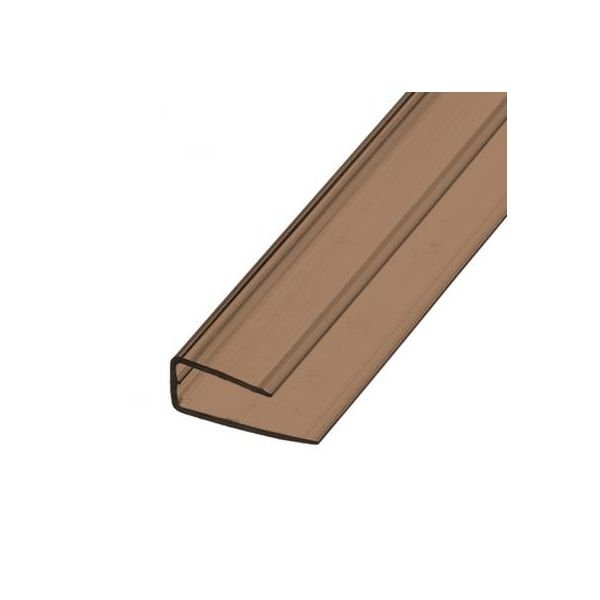 Профиль торцевой для поликарбоната PU 4мм 2,1м бронза