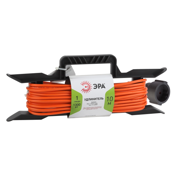 Б0046820 Удлинитель силовой ЭРА 10м 1гн UFx-1-2x0.75-10m рамка без заземл. 10м 1гн 2х0,75мм2