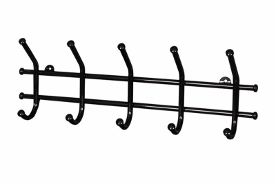 1205 Вешалка для одежды 5 крючков (черный муар)