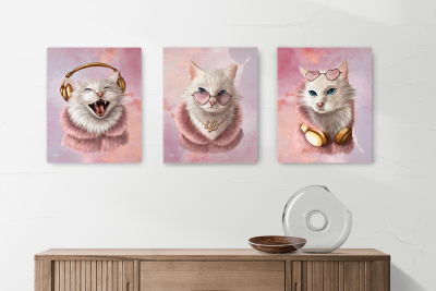 kt45-13963 Картина Гламурная кошка-1 40х50 см.