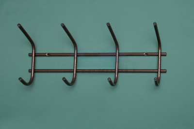1204 Вешалка для одежды 4 крючка (антик медь)