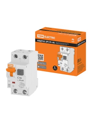 SQ0202-0002 Автоматический Выключатель Дифференциального тока TDM АВДТ 63 C16 30мА