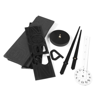 4141504 Часы-наклейка Элегант, d-120 см, черные2