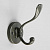9617934 Крючок мебельный CAPPIO GRACE, двухрожковый, цвет графит