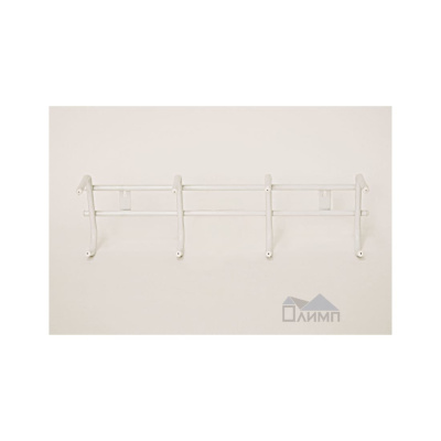 1204 Вешалка для одежды 4 крючка (белый)