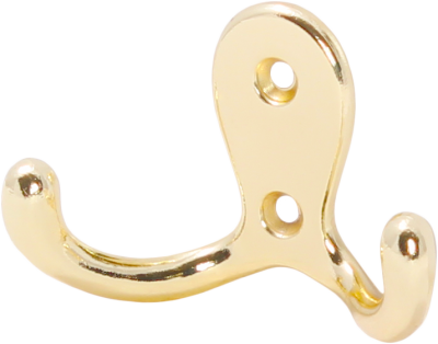 LK0201GO Крючок двойной, стандартный, золотой