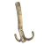 KR 0071 AB Крючок мебельный,  Д150 Ш75 В40, античная бронза
