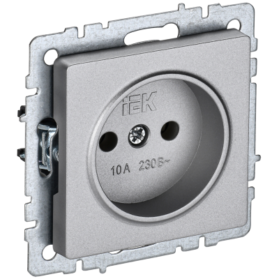 BR-R10-10-K47 Brite алюминий Розетка СП 1м 10А IEK