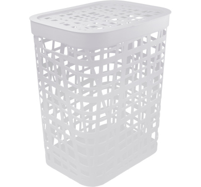 М 2619 Корзина для белья ХАОС 55л Белый