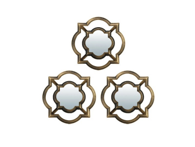 74044 Комплект декоративных зеркал Канны, бронза, 3шт, D12 см