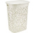 М 2621 Корзина для белья ФЛОРА 55л белый ротанг
