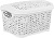 KL401211048 Корзинка для хранения Keeplex Fiori с крышкой 3,3л 24,2х18х14см белое облако