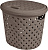 PT408811015 Корзина для белья Plast Team Rattan 14л 325х280х280мм шоколадный мокко