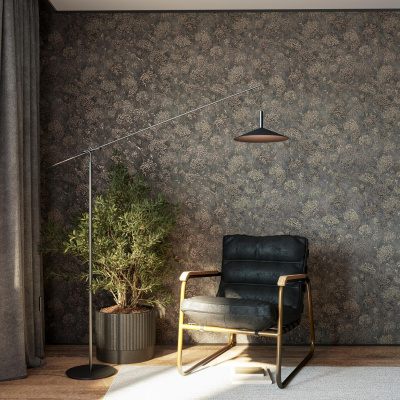 PL72155-44 Обои флизелиновые Sibir мотив черный 1,06х10,05м1