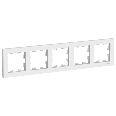 ATN000105 AtlasDesign белый Рамка 5-местная универсальная SchE