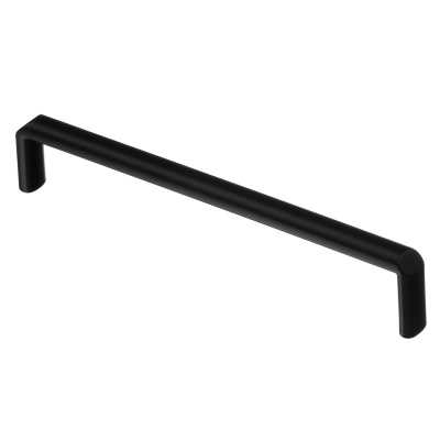 S-2540-160 BL Ручка-скоба, 160 мм, матовый черный (168х12х30 мм)