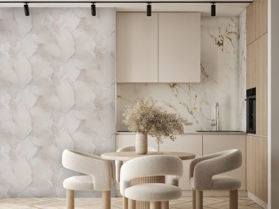 89976 Обои флизелиновые CALYPSO, мотив бежевый 1,06х10м.1