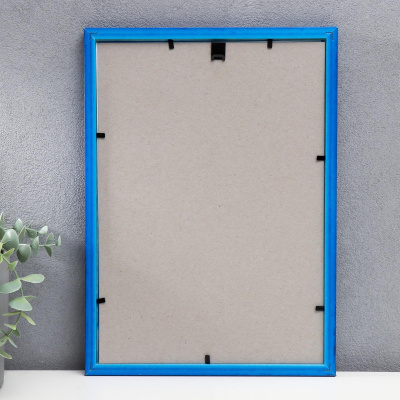 1143048 Фоторамка пластик 21х30 см. цвет синий2