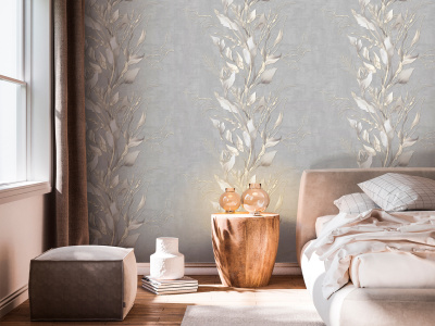 98497 Обои флизелиновые Silvia, мотив серый 1,06х10м1