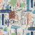 8056-11 Обои флизелиновые Town, мотив синий 1,06x10,05м