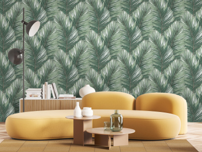 287313 Обои флизелиновые Yalta, мотив зелёный 1,06х10м1