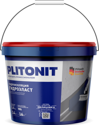 Гидроизоляция Плитонит ГидроЭласт 14кг