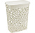 М 2620 Корзина для белья ФЛОРА 35л белый ротанг