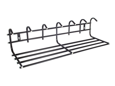 1208 Вешалка для одежды 7 крючков с полкой  (черный)