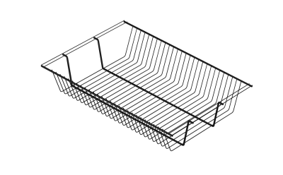 L9549BL Полка-корзина сеточная 604x406x118 мм черный