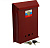 1741443 Ящик почтовый ПОЧТА с замком красный-вишня