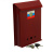 1741443 Ящик почтовый ПОЧТА с замком красный-вишня
