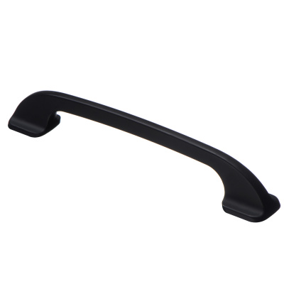 S-2470-128 BL Ручка-скоба, 128 мм, матовый черный (168х20х30 мм)