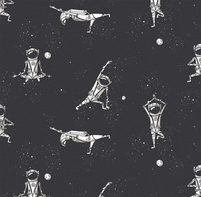285749 Обои флизелиновые Spaceman, мотив чёрный 1,06х10м