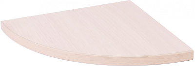 LWOBCSR25 Полка дерев. угловая (25х25х1,6 см) дуб беленый